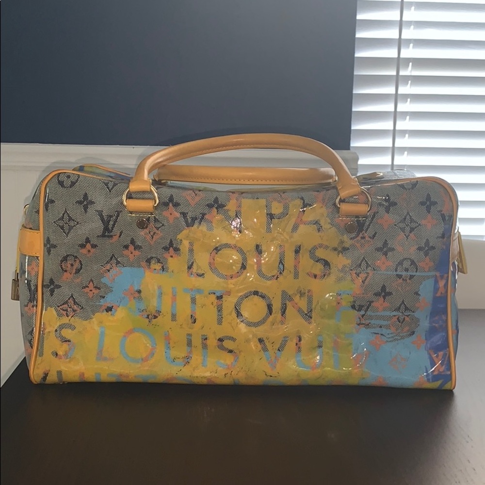 Louis Vuitton Jaune Denim Weekender PM Pulp